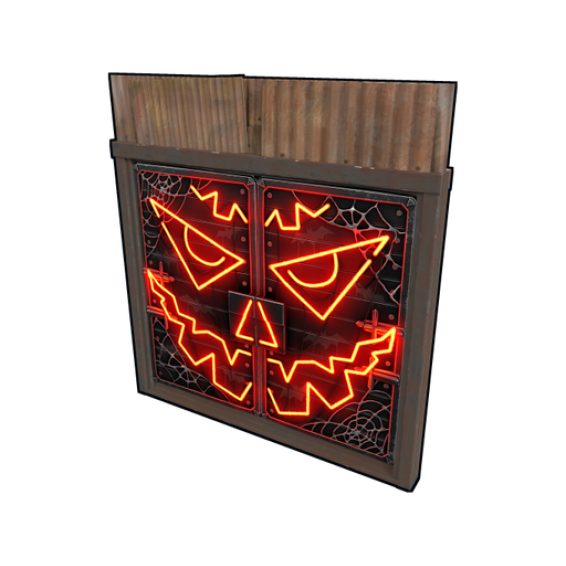 Neon Pumpkin Metal Double Door